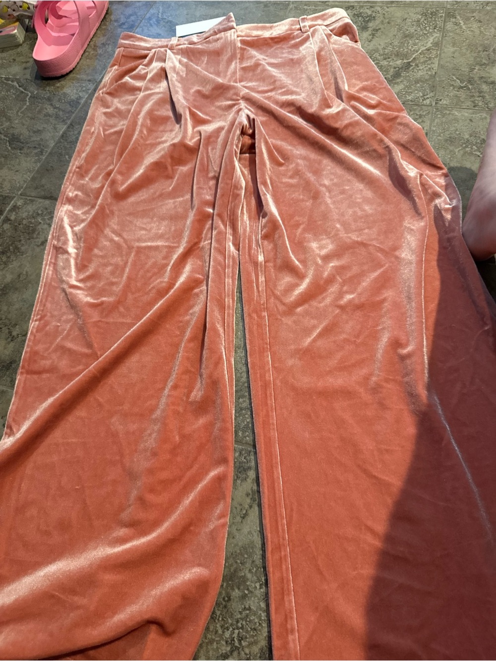 🥯Wide-Leg Velvet Lounge Pants in Dusty Rose